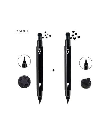 Cosmetichane Double Ended Eyeliner Star and Heart Pattern 2 Piece Economic Set - Buy Online on GoSupps.com