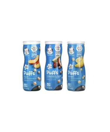 Gerber Puffs Strawberry Apple - Banana - Peach Snack 42 gr