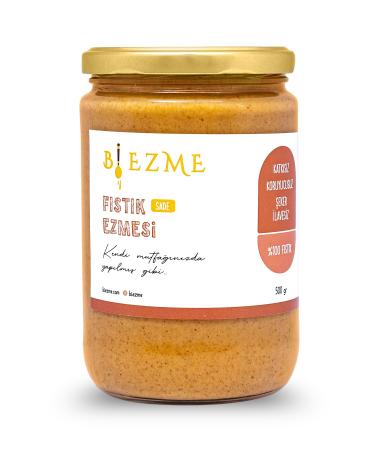 Bi Ezme Sugar-Free Additive-Free Homemade Plain Peanut Butter 500 gr