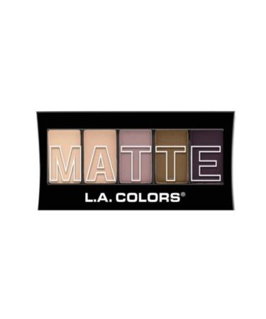 LA Colors 5-pack Matte Color Eyeshadow Palette Brown
