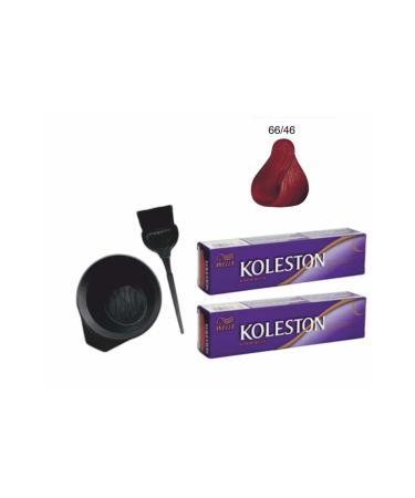 Wella Hair Dye Tube 66/46 Love Flame 2 Piece Coloring Set