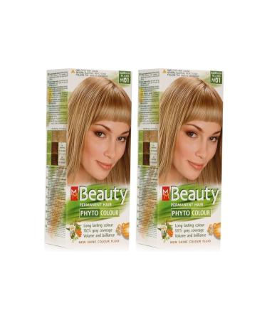 MM Beauty Herbal Hair Dye M01 Platinum Blonde 2 Pieces