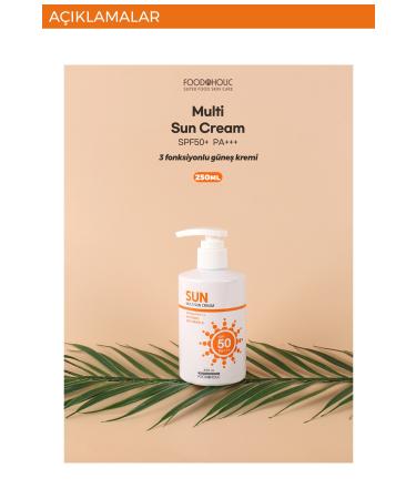FOODAHOLIC Multi Sun 250ml Adenosine Containing Non-Sticky Anti-Stain Spf50 Pa Uva/uvb Sun Cream - Buy Online on GoSupps.com