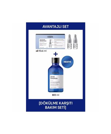 L'Oreal Paris L'oreal Professionnel Aminexil Anti-Hair Loss Serum 20x6ml Sensi Balance Shampoo 300ml Gift