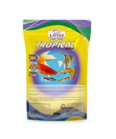 Lotus Tropical Granulat Mix Mixed Guppy Moli Tetra Swordfish Food 1 Kg
