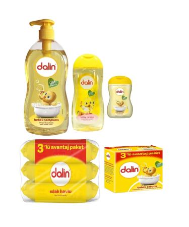Dalin Care Set Shampoo Wipes Soap 5 Pieces