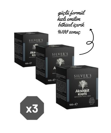 Silver's Naturals White Willow Extract Pain and Massage Cream-100 ml X 3 Pieces