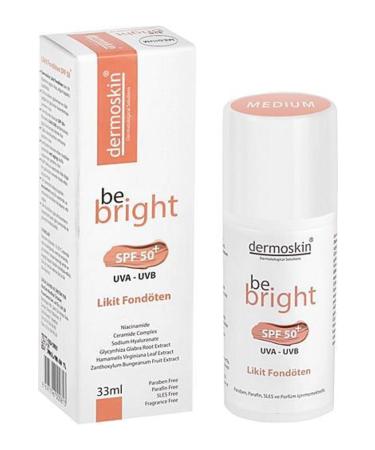 DERMO Skin Be Bright Spf50+ Liquid Foundation 33 ml- Medium