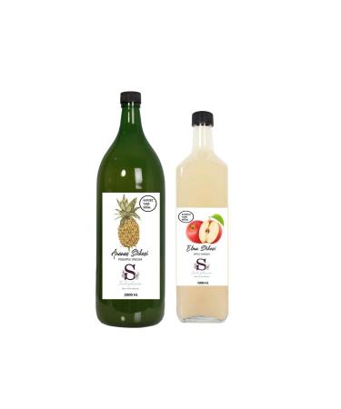 Suheylaana Natural Pineapple Vinegar 2000 Ml And Natural Apple Vinegar 1000 Ml