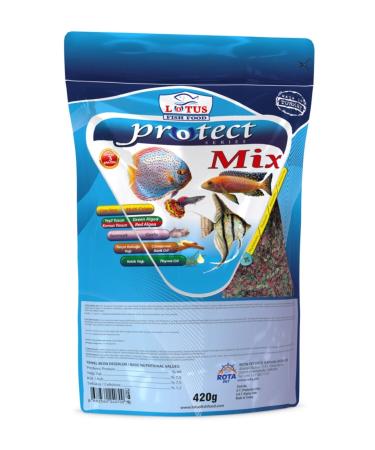 Lotus Protect Mix Pro Immune Chips 420 Gr Tropical Malawi Cichlid Bag Fish Food