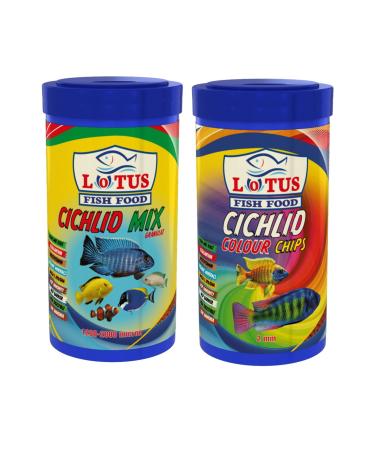Lotus Cichlid Mix 1000 ml + Cichlid Colour 1000 ml Fish Food