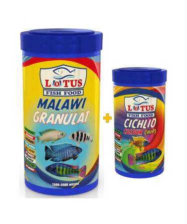 Lotus Malawi Granulat 1000 Ml + Cichlid Color 250 Ml Fish Food