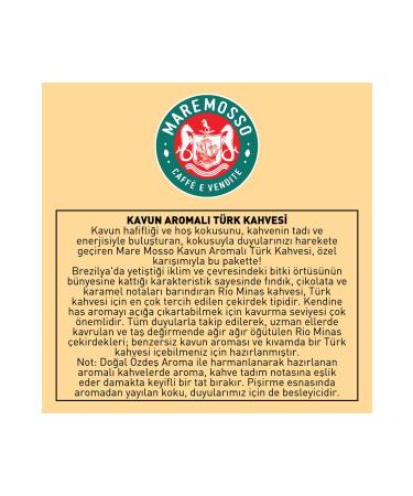 Mare Mosso Caffe Vendite Melon Flavored Ground Turkish Coffee 1 Kg. - Buy Online on GoSupps.com