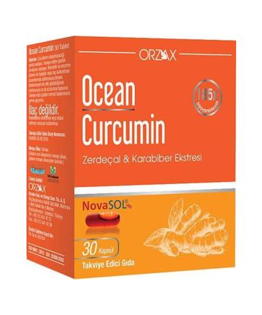 Ocean Orzax Curcumin Black Pepper Extract Supplementary Food 30 Capsules