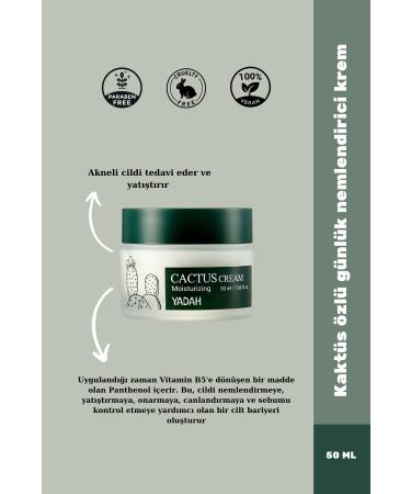 YADAH Cactus Extract Moisturizing and Anti-Acne Face Cream