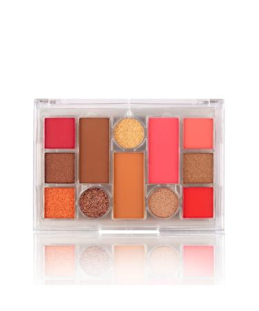 MAQYA Cosmetics 12-Piece Glitter Eyeshadow Makeup Palette Multicolor 01