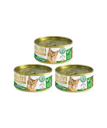 Nutri Feline Grain-Free Tuna Chicken and Liver Cat Canned Food 85 Gr - 3 Pieces