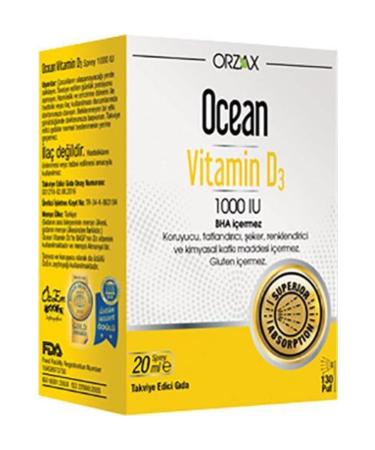 Ocean Orzax Vitamin D3 1000 Iu Spray 20ml