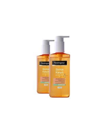 Neutrogena Visibly Clear Anti-Acne Oil-Free Facial Cleansing Gel 200 Ml X 2