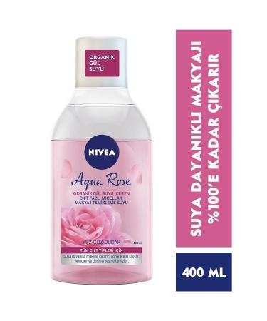NIVEA Meryemana Aqua Rose Micellar Dual Phase Make-Up Remover Water with Rose Water 400ml.