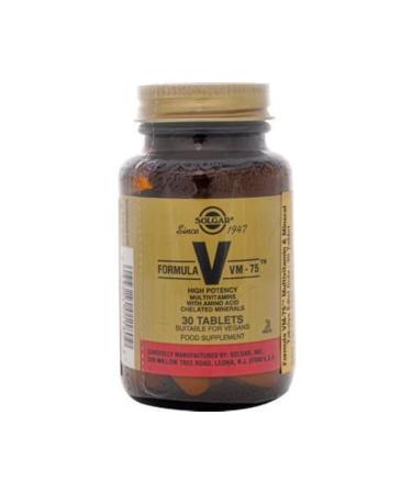 Solgar Formula Vm-75 Multivitamin And Mineral 30 Tablets