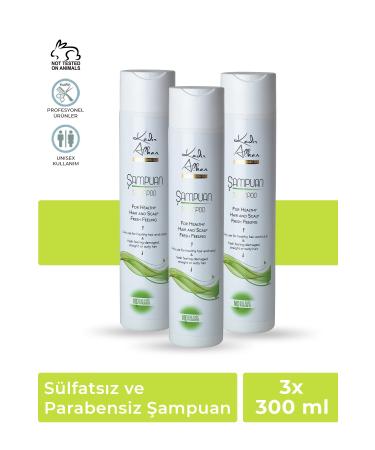 Kadir Alkan 3-Pack Sulfate-Free and Paraben-Free Shampoo 300 Ml