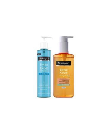 Neutrogena Hydro Boost Water Gel Cleanser 200 Ml And Oil-Free Facial Cleansing Gel 200 Ml