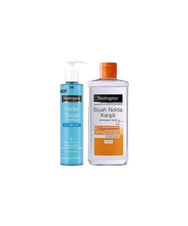 Neutrogena Hydro Boost Water Gel Cleanser 200 Ml And Blackhead Cleanser 200 Ml