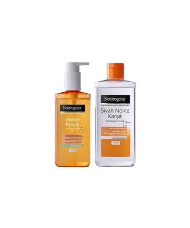 Neutrogena Visibly Clear Facial Cleansing Gel 200 Ml and Blackhead Cleansing Toner 200 Ml
