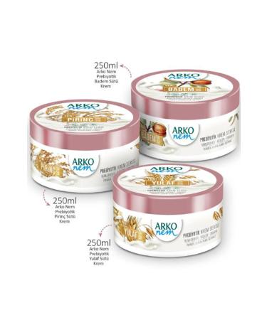Arko Nem Prebiotic Cream Series Oat Milk 3 X 250ml