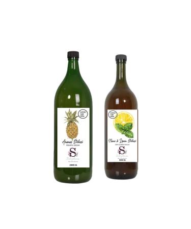 S heylaana Natural Pineapple Vinegar 2000 Ml - Natural Mint & Lemon Vinegar 1500 Ml