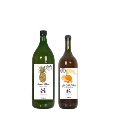 S heylaana Natural Pineapple Vinegar 2000 Ml - Natural Golden Strawberry Vinegar 1500 Ml