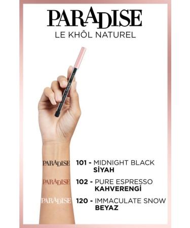 L'Oreal Paris Brown Eye Pencil - L'or al Paris Paradise Le Khol Eye Pencil 102 Pure Espresso - Buy Online on GoSupps.com