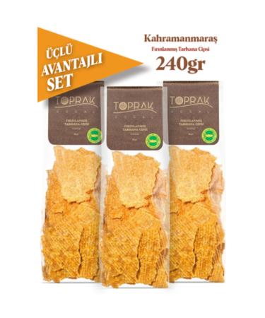 Toprak Natural Baked Tarhana Chips Economical Set of 3 - Mara Tarhana Chips Baked - Buy Online on GoSupps.com