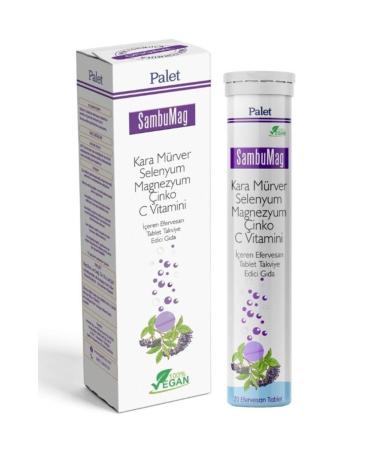 Palet Sambumag Black Elderberry Selenium Magnesium Zinc C Effervescent Tablet