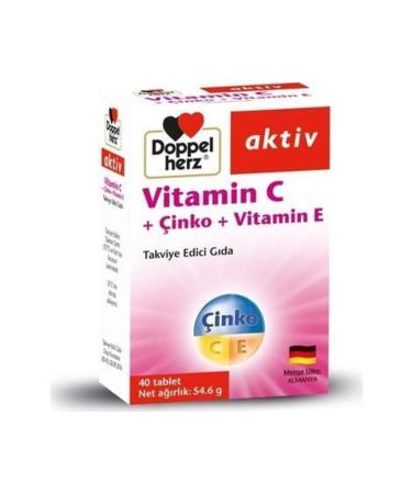 Doppelherz Doppel Herz Active Vitamin C + Zinc + Vitamin E 40 Tablets