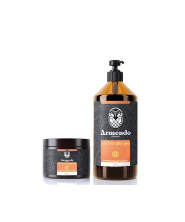 Armendo Salt-Free Hair Care Shampoo and Salt-Free Hair Mask Set - Buy Online on GoSupps.com