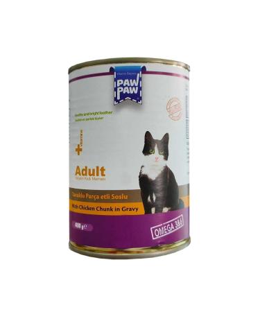 unal file Paw Paw Adult Cat Chicken Sauce Canned Food 400 Grm X 6