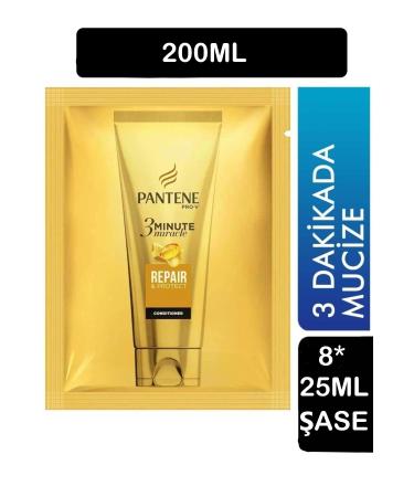 Pantene 3 Minute Miracle Repair and Protective Care Hair Conditioner 200 Ml (8 * 25ml Sachet)
