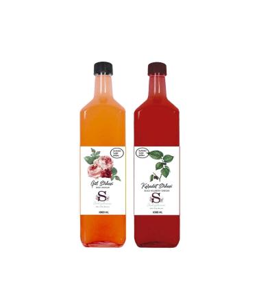S heylaana Natural Rose Vinegar 1000 Ml - Natural Black Mulberry Vinegar 1000 Ml