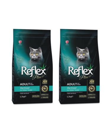 Reflex Sterilised Chicken Sterilised Adult Cat Food 2x1.5 Kg.