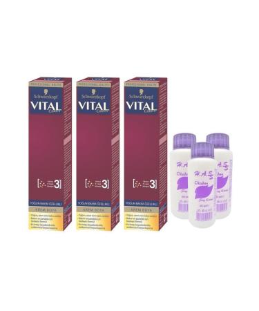 Schwarzkopf Vital Colors Hair Dye Violet Red-6-99 Hass Oxidant 60 Ml. (3 PIECES)