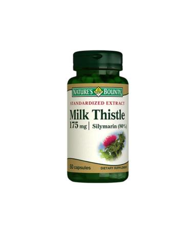 Natures Bounty Milk Thisle 175 mg Food Supplement 50 Capsules
