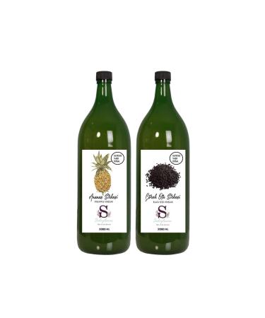 S heylaana Natural Pineapple Vinegar 2000 Ml - Natural Black Cumin Vinegar 2000 Ml