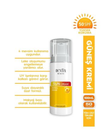 Nevfix Beauty 50 Spf (factor) 100 Ml Sun Cream - Buy Online on GoSupps.com