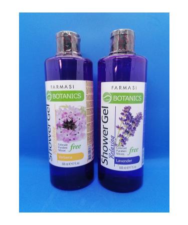 Farmasi Botanics Lavender Relaxing Shower Gel 500 Ml + Verbena Extract Refreshing Shower Gel 500 Ml