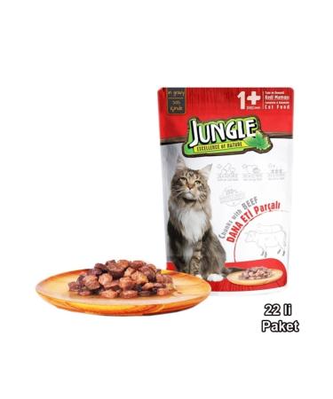 Pelagos Jungle Pouch Cat Wet Food with Steak 100 Gr X 24 Pcs.