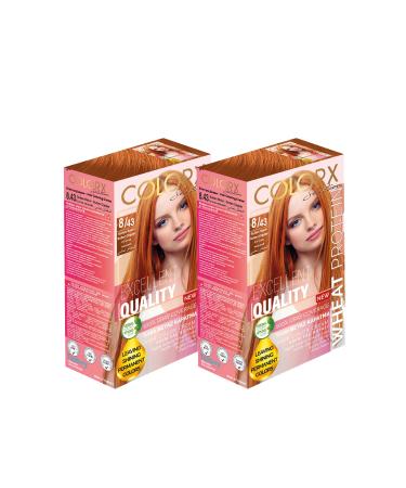 COLORX 2 Box Set Hair Dye - 8.43 - Sultan Copper