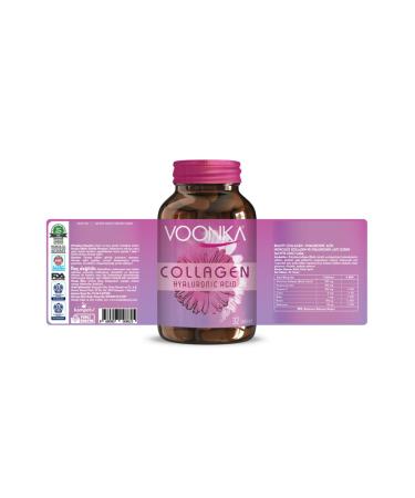 Voonka Collagen Beauty Hyaluronic Acid 32 Tablets Collagen Collagen - Buy Online on GoSupps.com
