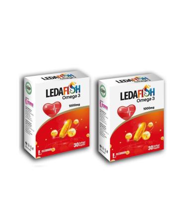 LedaPharma Ledafish Omega 3 1000mg 30 Softgel Capsules X2 Pieces